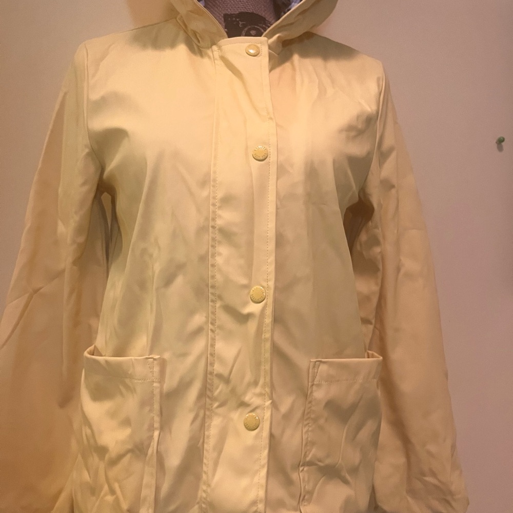 GAP Kids Yellow Raincoat with Checkered Lining - Picture 3 of 4